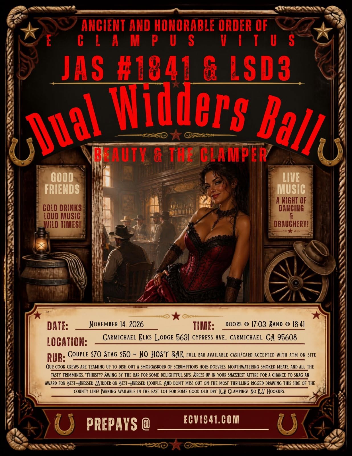 Dual Widders Ball — JAS #1841 & LSD3, November 7, 2026