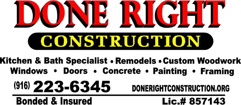 Done Right Construction logo