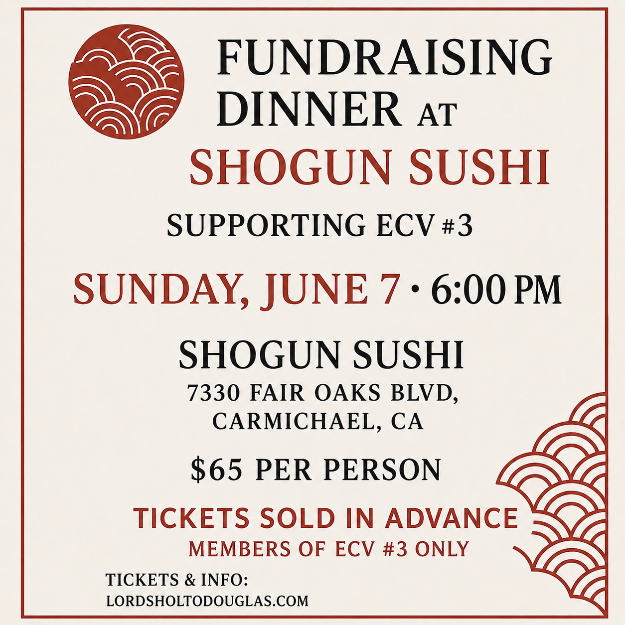 Shogun Sushi Flyer